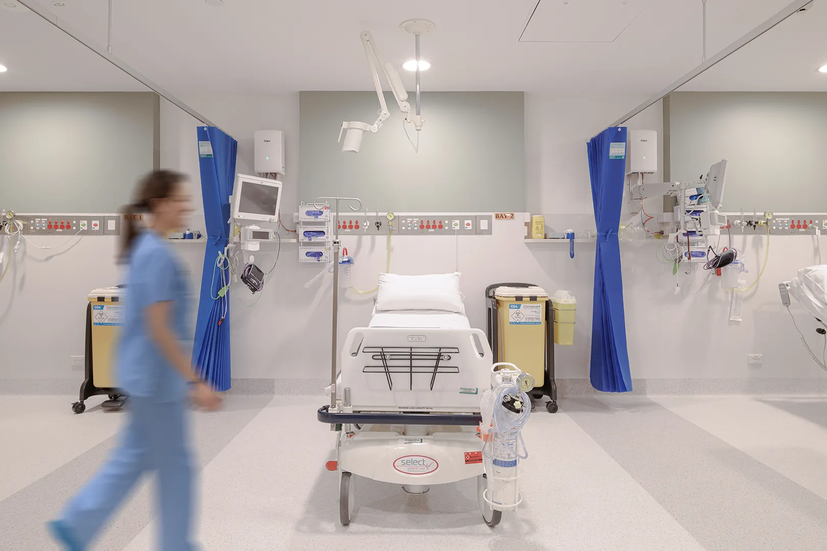 New clinical treatment space created through the redevelopment of Stawell Hospital, providing modern facilities for specialist procedures.