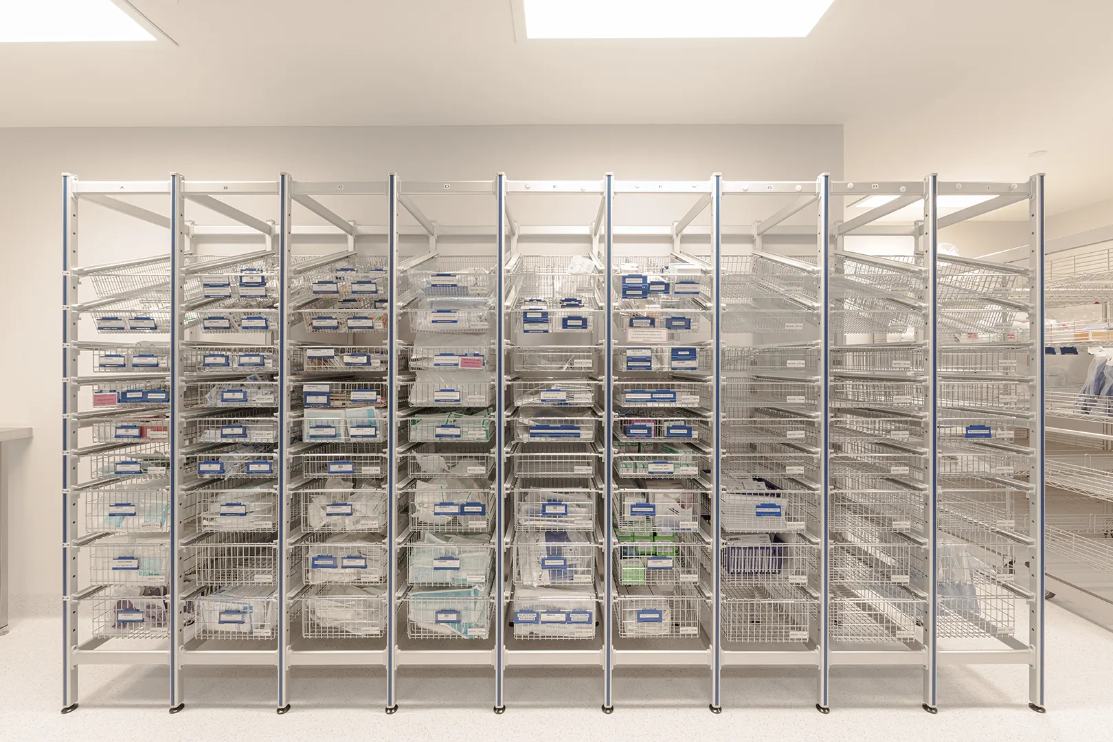 Dedicated sterile storage facility providing organised access to medical supplies and supporting streamlined clinical workflows.